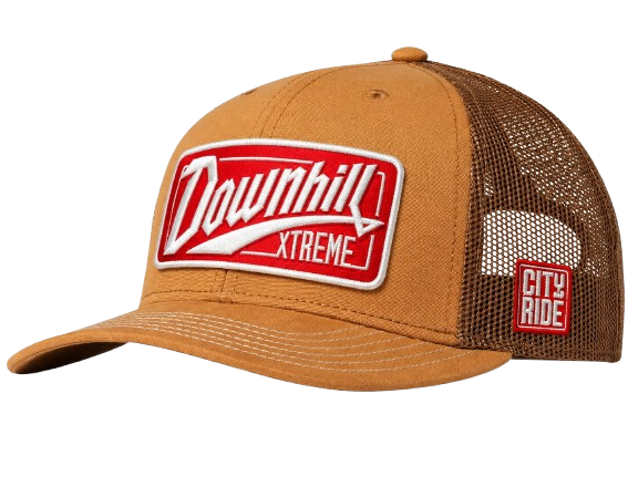 City Ride tan Downhill Xtreme trucker cap
